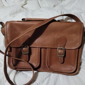 Unbranded brown leather briefcase styled purse